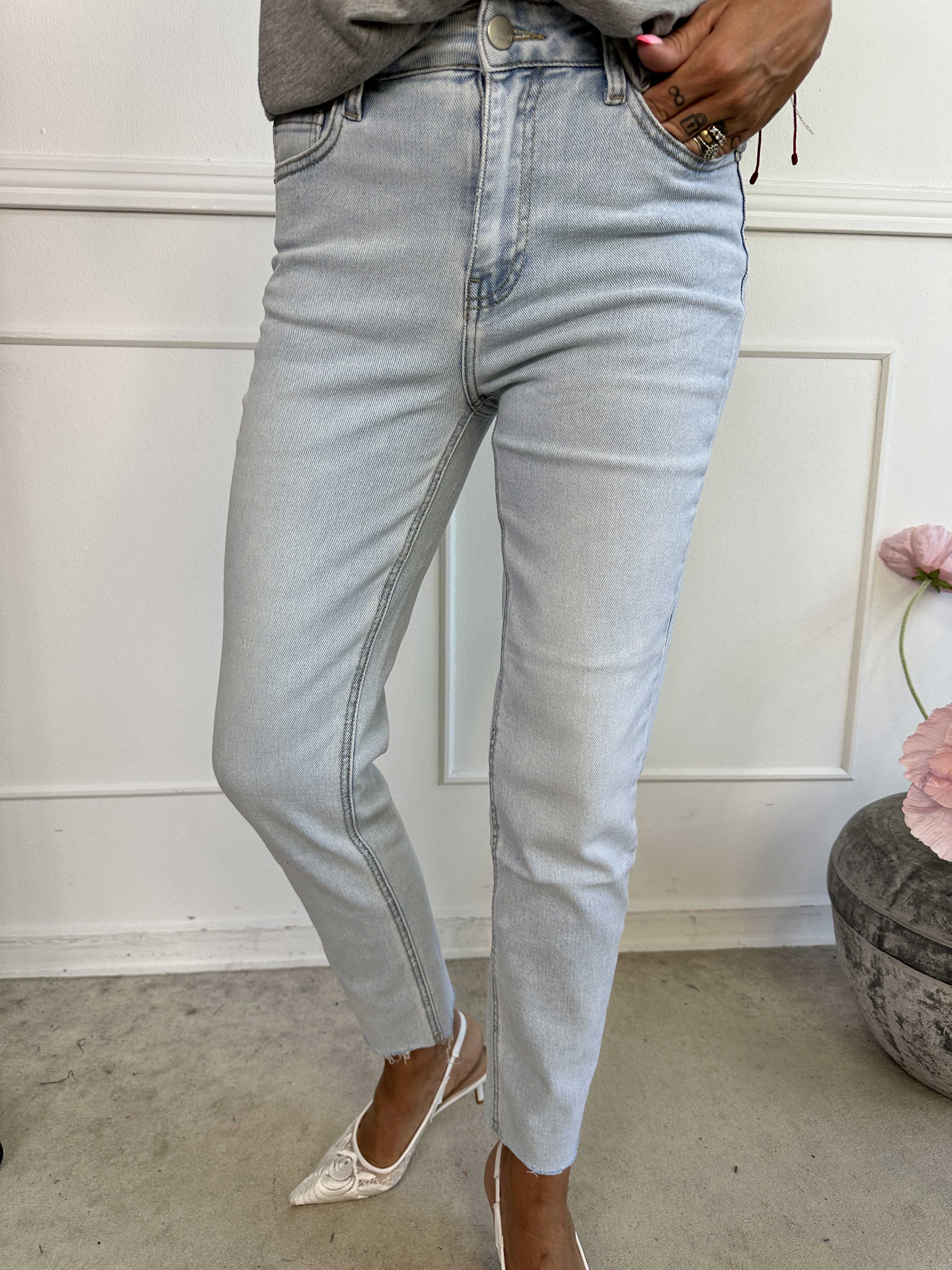 Lettie - Højtaljede moms jeans